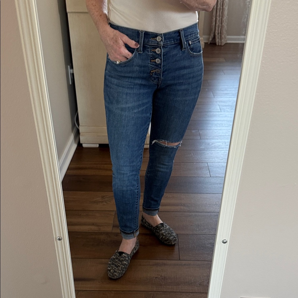 Lucky Brand Ava Mid Rise Skinny Dark Blue Jeans
